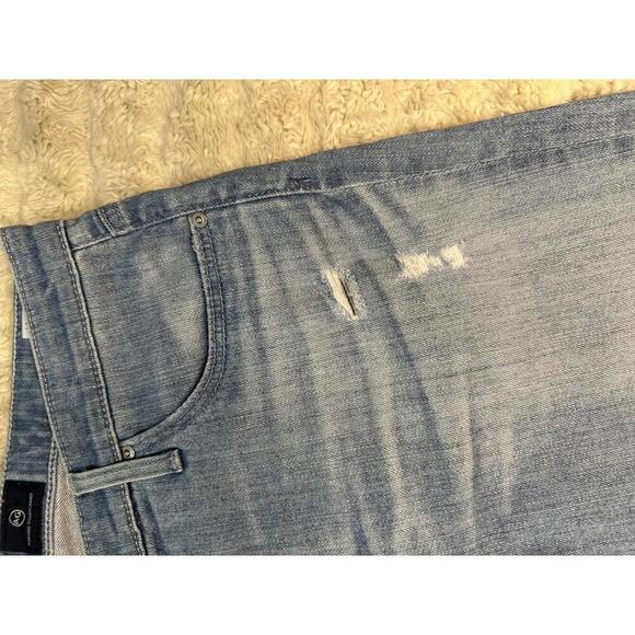 AG Adriano Goldschmeid Stevie Slim light wash distressed capri jeans Size 31 - Picture 8 of 10